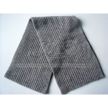Bonnet et écharpe en cachemire tricot côtelé d&#39;hiver 2 * 2